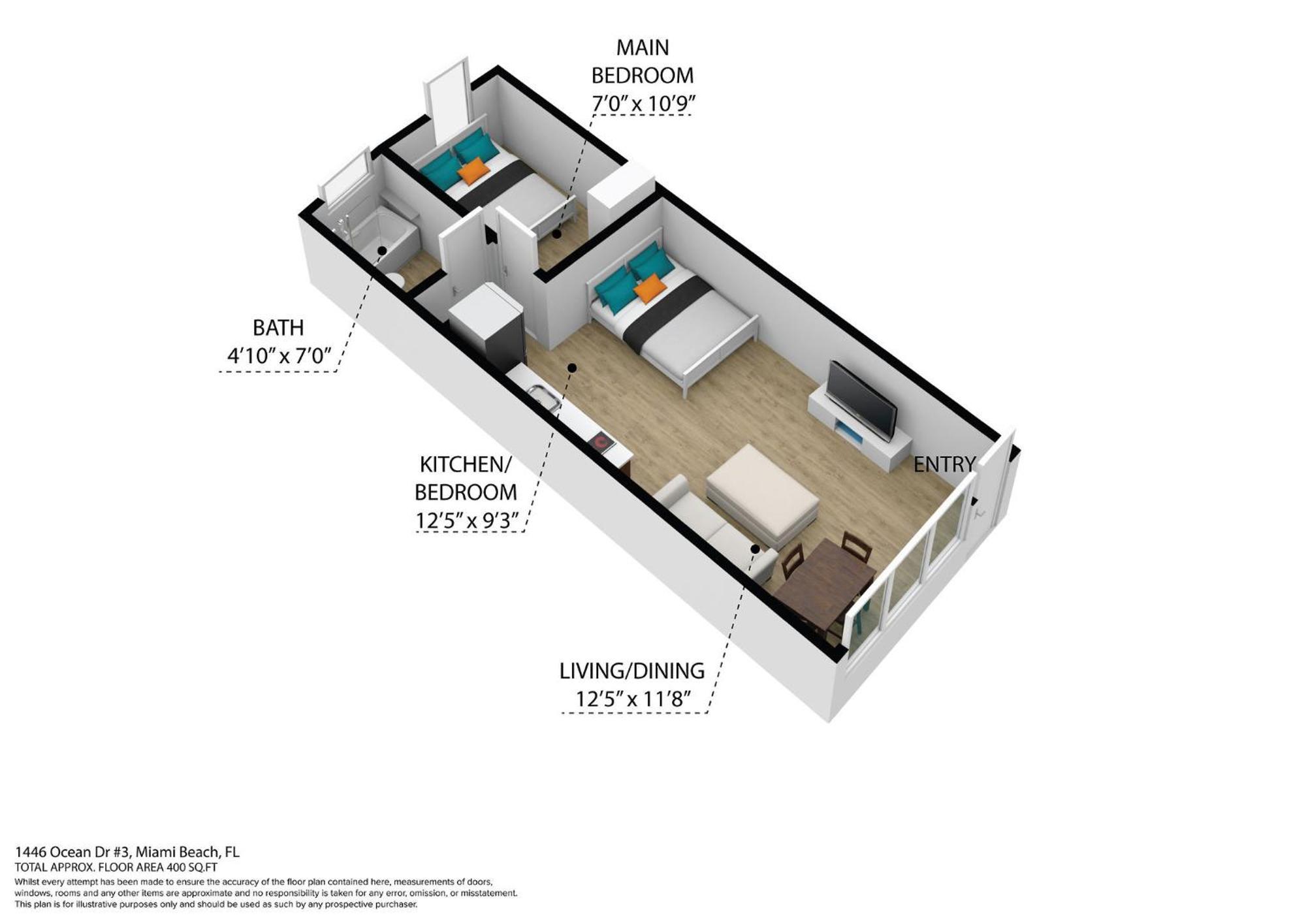 Beachy 1 B/R, W/2 Queen Beds, On Ocean Drive Beach Маямі-Біч Екстер'єр фото
